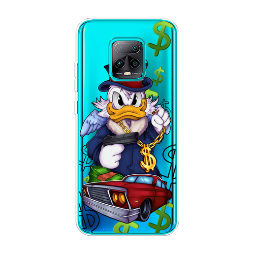 Силиконовый чехол на Xiaomi Redmi 10X 5G/Pro 5G / Сяоми Редми 10X 5G/Про 5G Scrooge McDuck with a Gold Chain, прозрачный силиконовый чехол на xiaomi redmi 10x 5g сяоми редми 10x 5g голубой мрамор рисунок