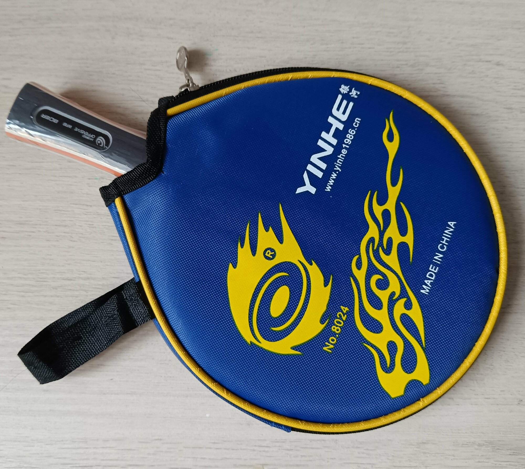 фото Сумка чехол для ракетки настольного тенниса Yinhe (Сине-желтая)