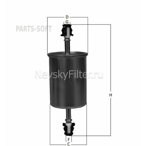 NEVSKY-FILTER NF2110 Фильтр топливный ГАЗ-3110,31029,3102i тонкой очистки (дв. ЗМЗ-406) (гайка) невский фильтр