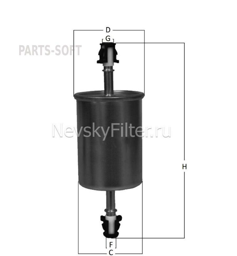NEVSKY-FILTER NF2110 Фильтр топливный ГАЗ-3110,31029,3102i тонкой очистки (дв. ЗМЗ-406) (гайка) невский фильтр