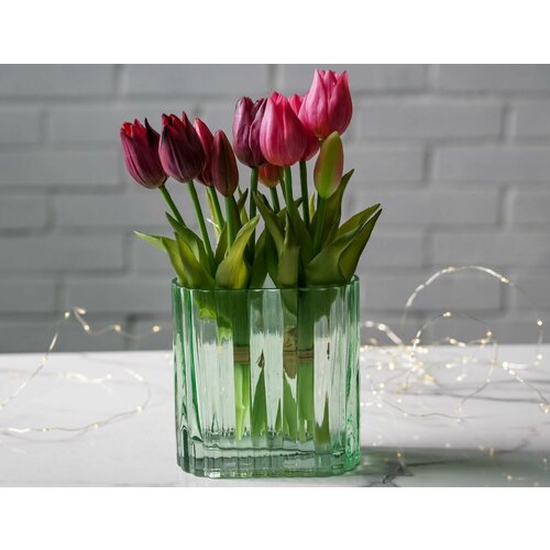 Boltze Стеклянная ваза Гленн 14*7 см 9823918