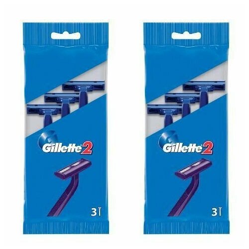 Gillette Бритвы одноразовые, 3 шт, 2 уп.