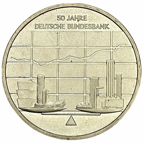 ФРГ 10 евро 2007 г. (50 лет Немецкому федеральному банку) (J)
