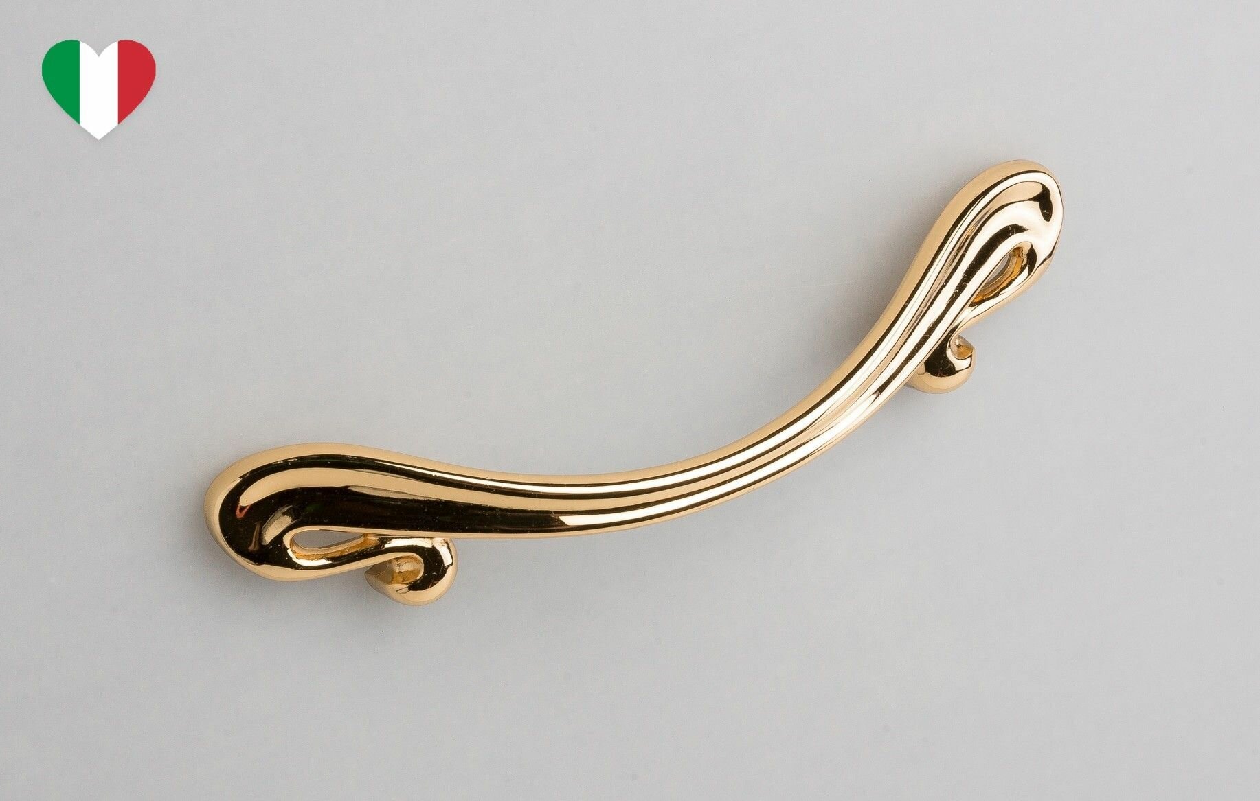 Elegance мебельная ручка-скоба 96 мм золото глянцевое