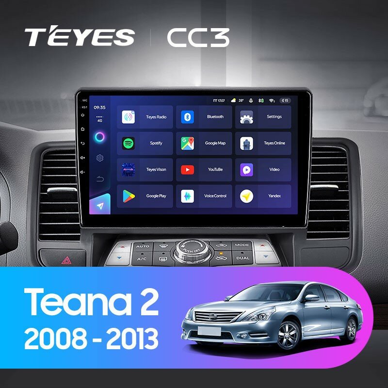 Штатная магнитола Teyes CC3 4/32 Nissan Teana J32 (2008-2013) Тип-А