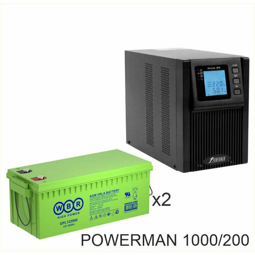 ибп powerman online 1000 plus 1000va ИБП POWERMAN ONLINE 1000 Plus + WBR GPL122000