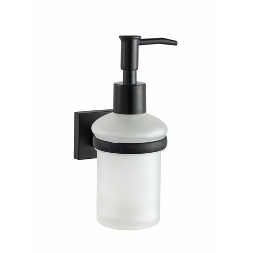 Дозатор для жидкого мыла стеклянный черный матовый 985₽