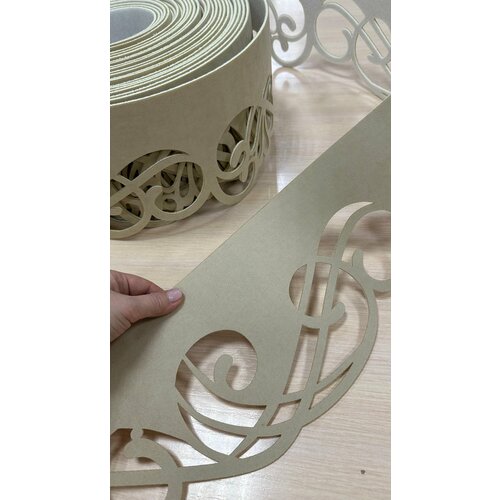 Ажурная планка ламбрекен на карниз пыльно-бежевая 1м 990₽