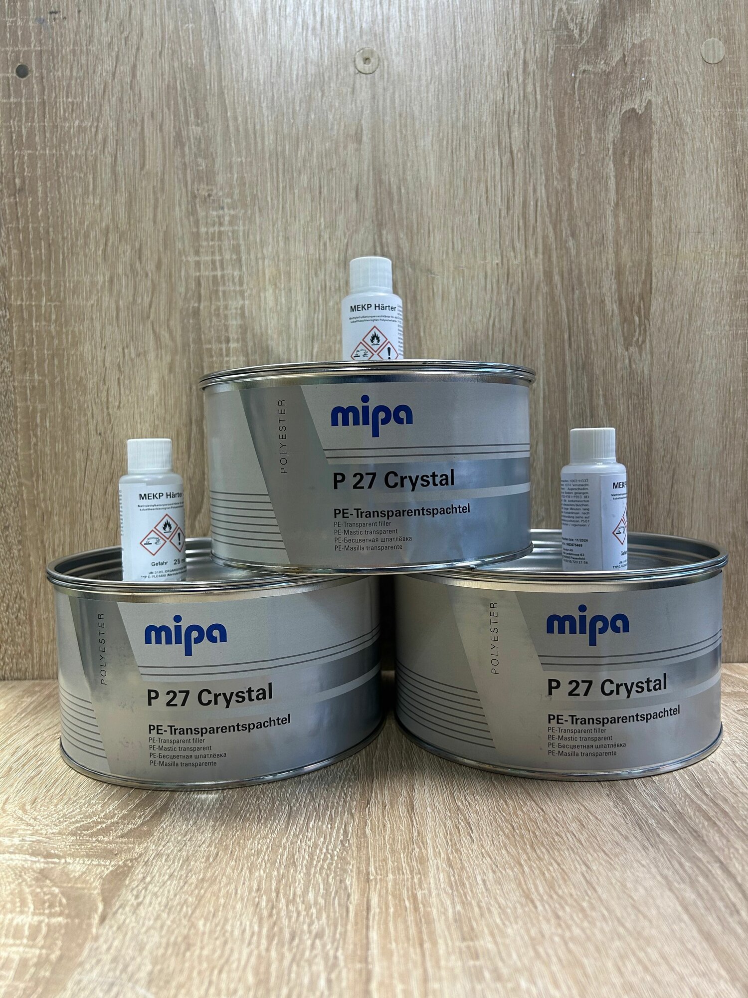Шпатлевка Mipa p27 Crystal прозрачная для работ с карбоном