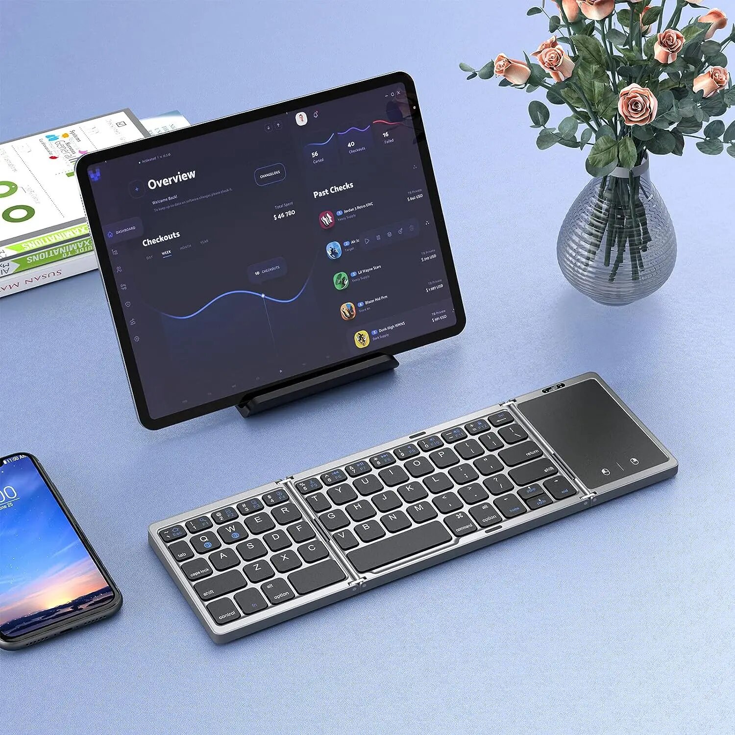 8Bitdo Steam Deck Foldable Bluetooth Клавиатура, Черный — фото 1