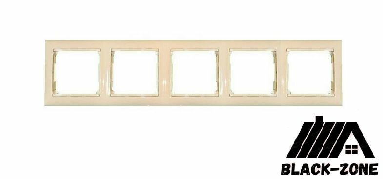 Рамка электроустановочная Legrand Valena 5 пост., цвет слоновая кость (774355) 3 шт