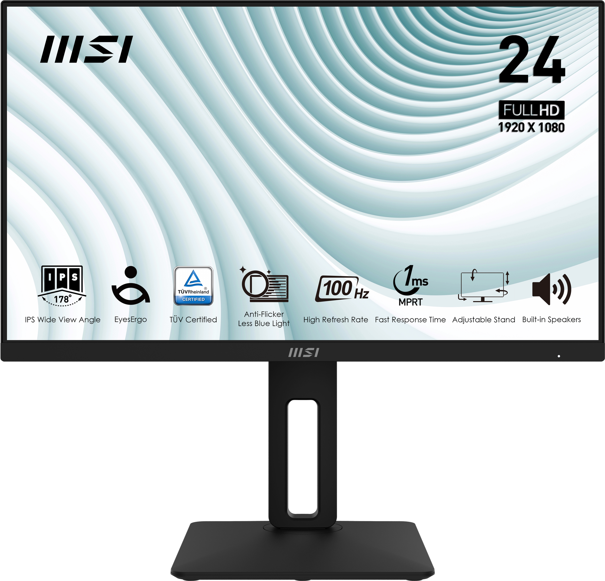23.8" Монитор MSI PRO MP242AP, IPS, 1920x1080, 100Hz, черный — фото 1