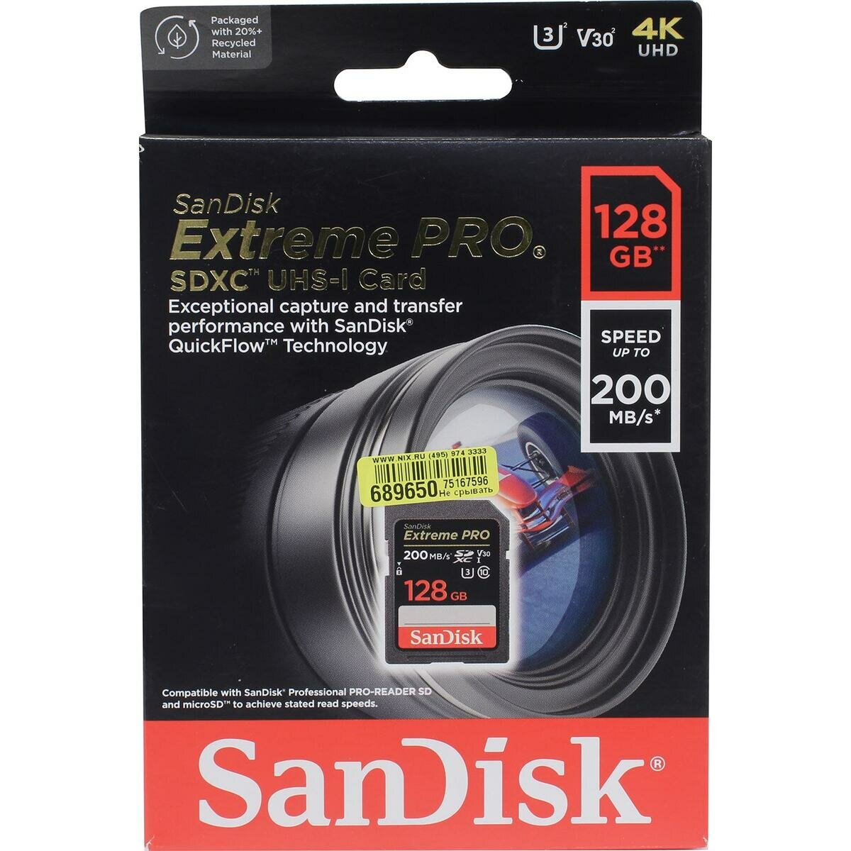 SD карта Sandisk Extreme PRO SDSDXXD-128G-GN4IN