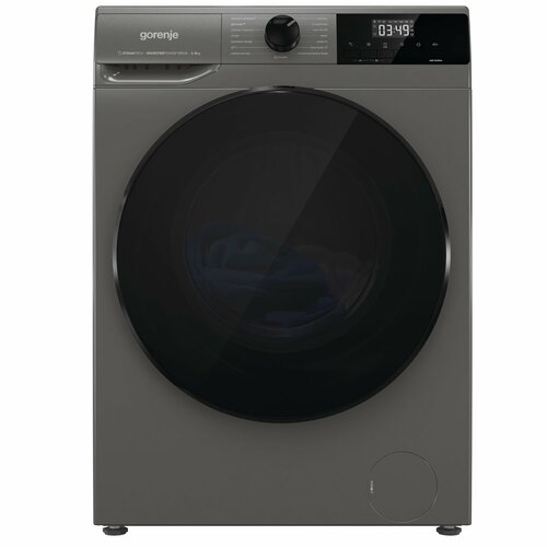 Узкая стиральная машина Gorenje W2NHAI94APSC класс А 9 кг 1400 обмин Инверторный мотор Самоочистка серебрянная 105839₽