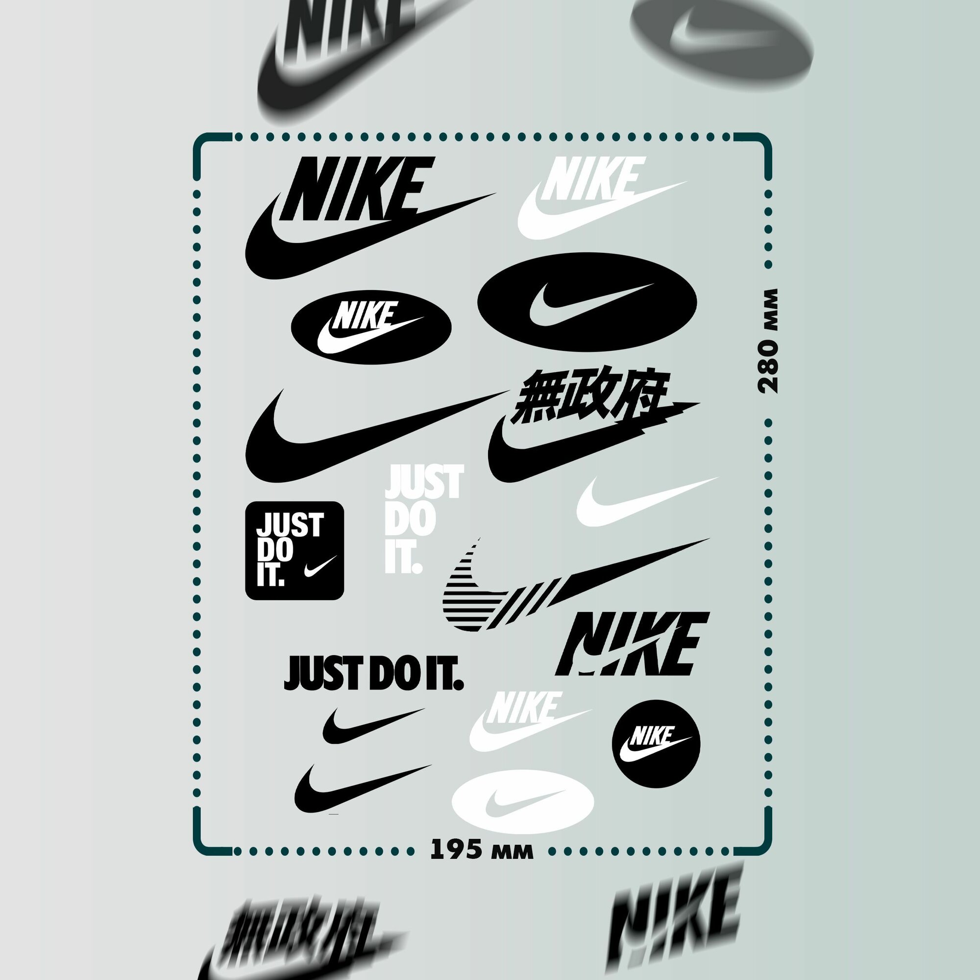 Термонаклейки на одежду Nike Найк — фото 1