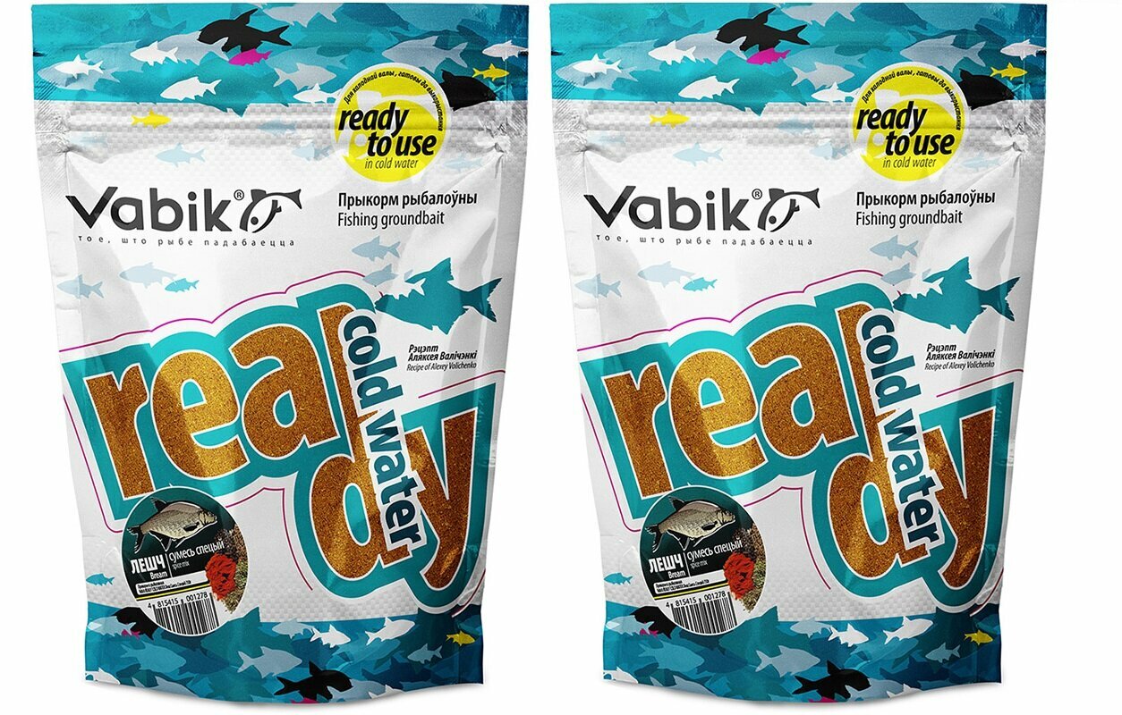 Прикормка Vabik READY COLD WATER Лещ Смесь Специй 750г 2 пачки