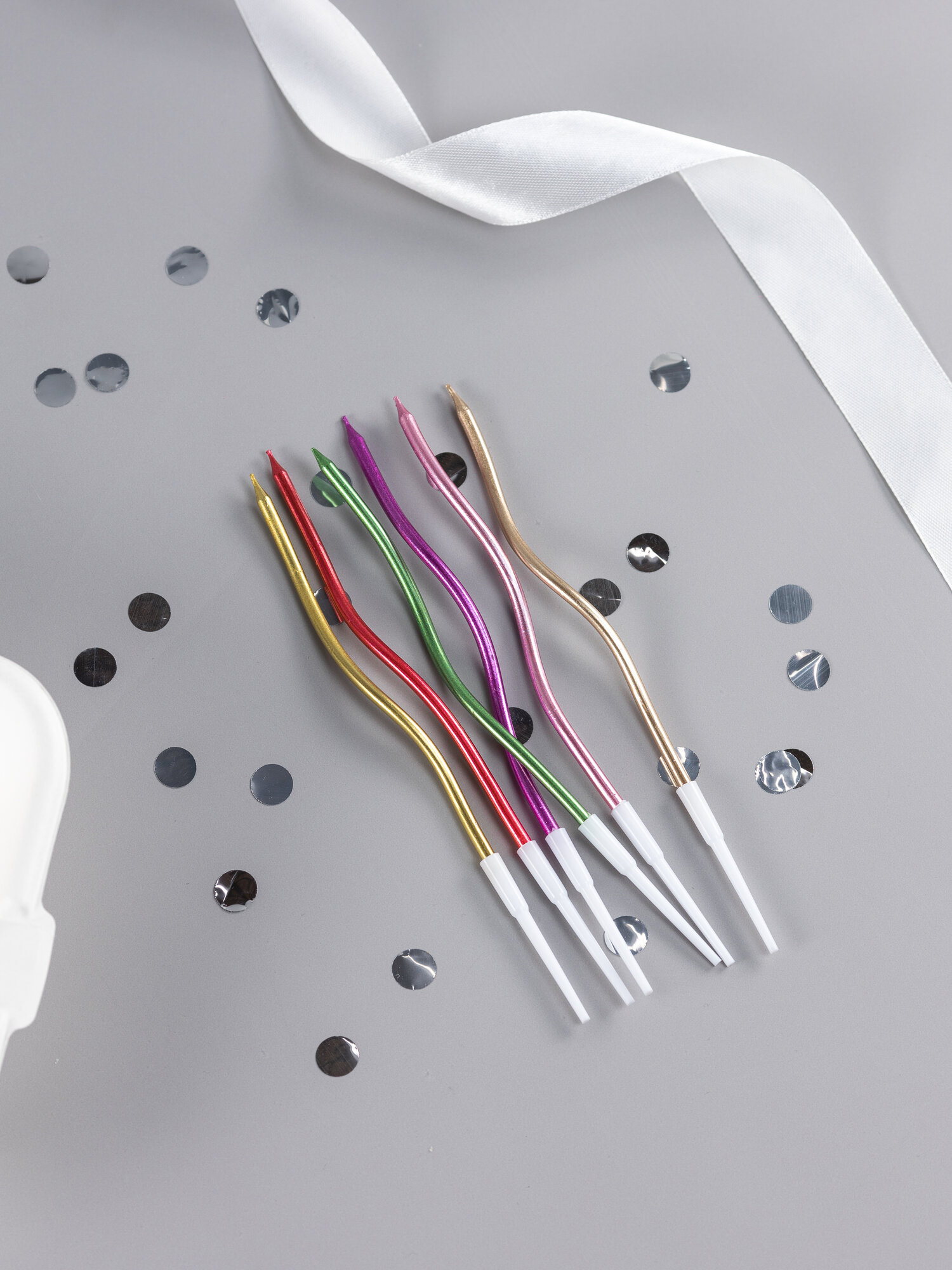 Свечи для торта 18 шт, перламутровый микс, украшение для торта, COLOR Si — фото 1