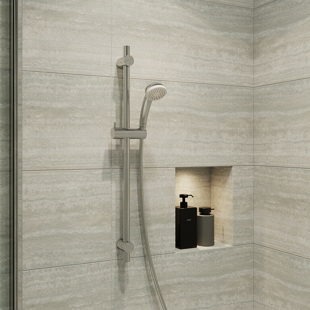 Лейка для душа Milardo Essential 1401F66M18 хром глянцевый 1 режим — фото 1