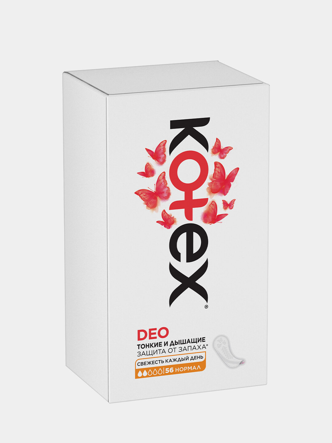 Ежедневные прокладки Kotex Нормал Deo, 56 шт