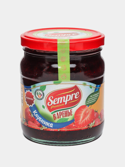 Варенье Sempre из клубники, 480 г