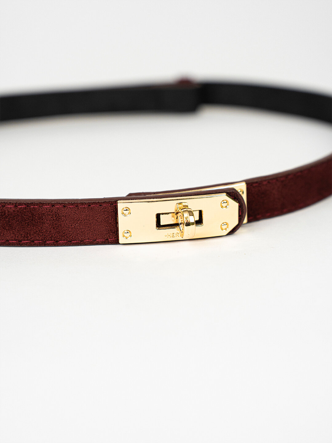 Ремень  для женщин, бордовый — фото 1