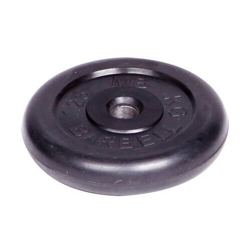 фото Диск обрезиненный barbell d 51 мм черный 1,25 кг mb barbell
