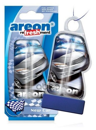 Ароматизатор подвесной (New car/Новая машина) "AREON" Refreshment Liquid, 704-025-909 (1 шт.)