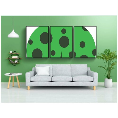 фото Набор модулных постеров для интерьера "леди, жук, насекомое" 60x90 см. в тубусе, без рамки lotsprints