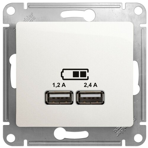 Розетка Schneider Electric Glossa, GSL000639, USB для зарядки, Прочее