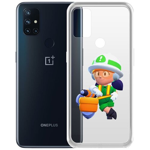 фото Чехол-накладка clear case brawl stars-строительница джеки для oneplus nord n10 5g krutoff group