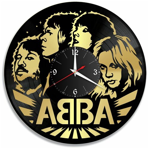 фото Настенные часы redlaser группа abba золото, из винила, №1 vc-10218-1