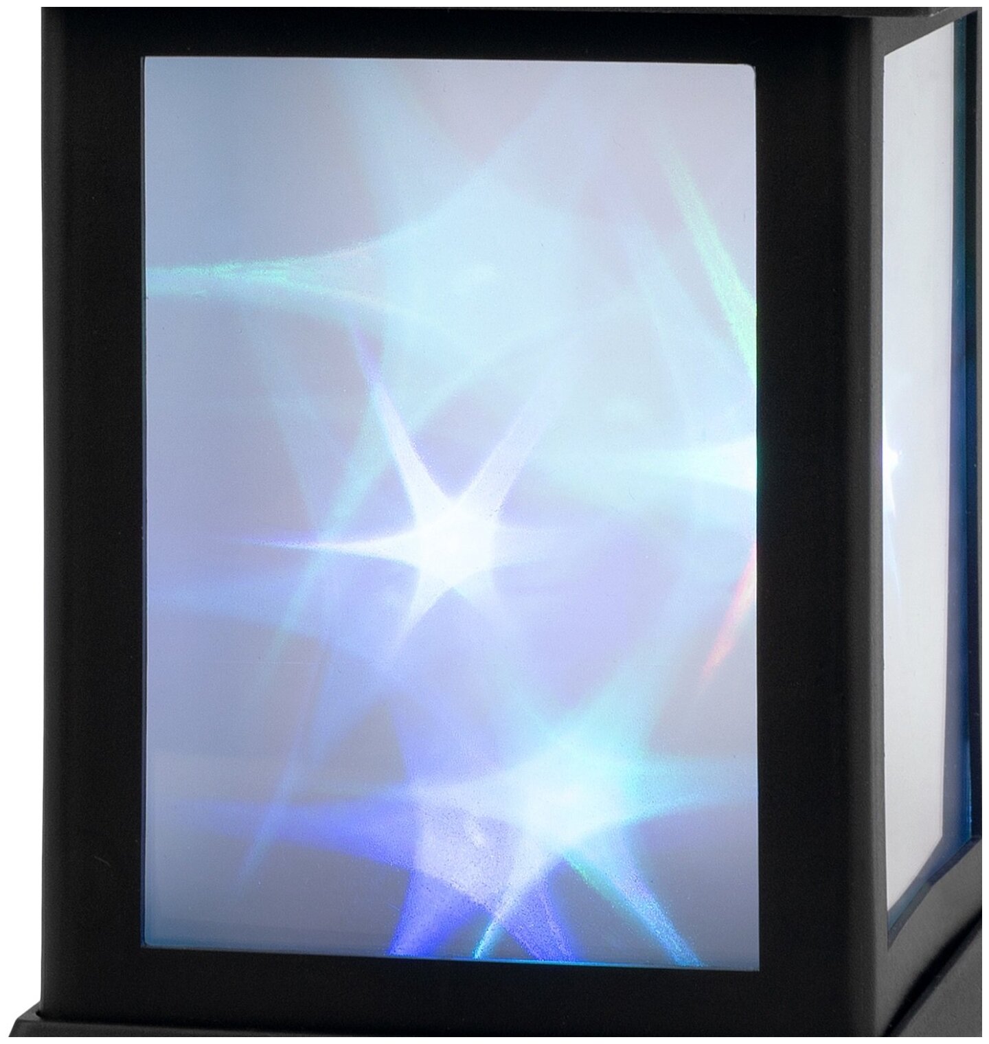Декоративный фонарь 11х11х22,5 см, черный корпус, цвет свечения RGB с эффектом мерцания NEON-NIGHT - фотография № 3