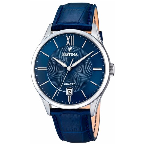 Наручные часы FESTINA Classics, синий, серебряный наручные часы festina classics серебряный синий