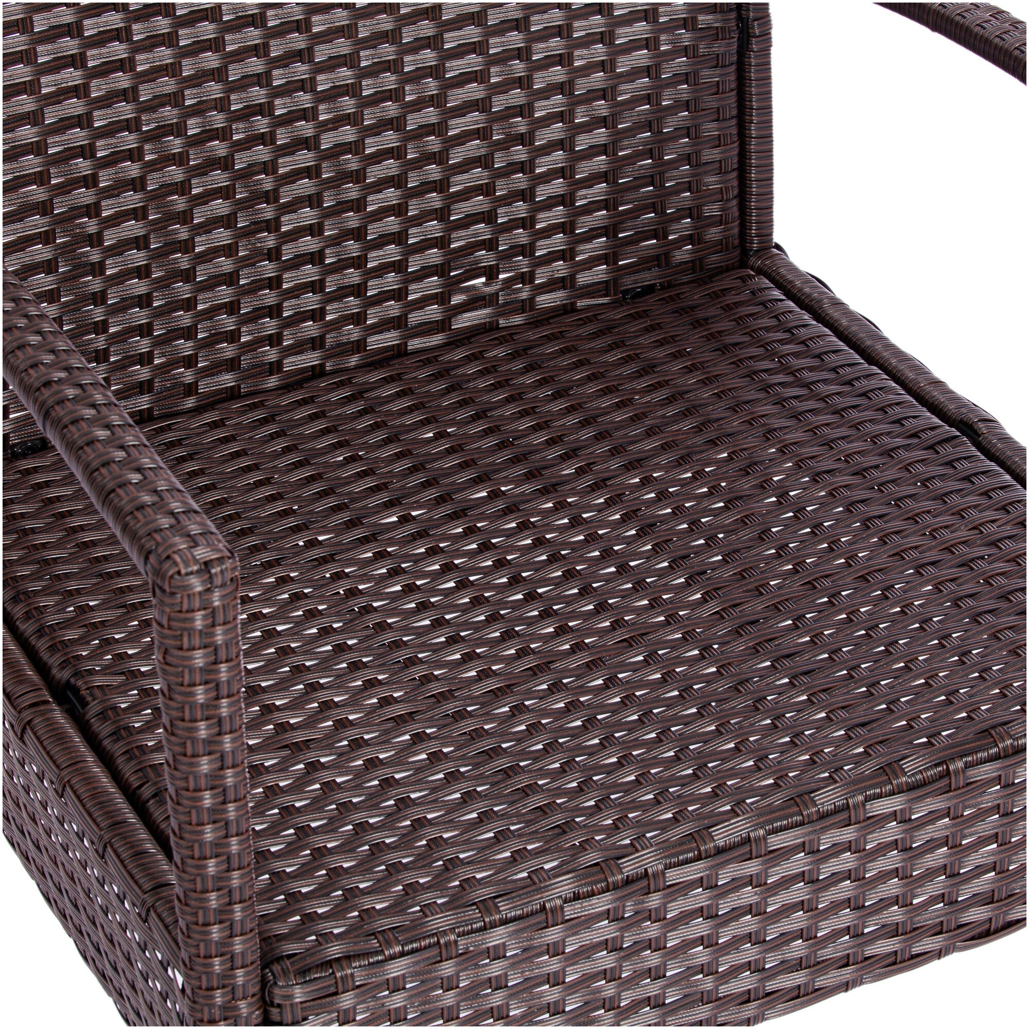 Лаундж сет TetChair (диван+2кресла+столик+подушки) (mod. 210000), коричневый, ткань: DB-02 бежевый - фотография № 4
