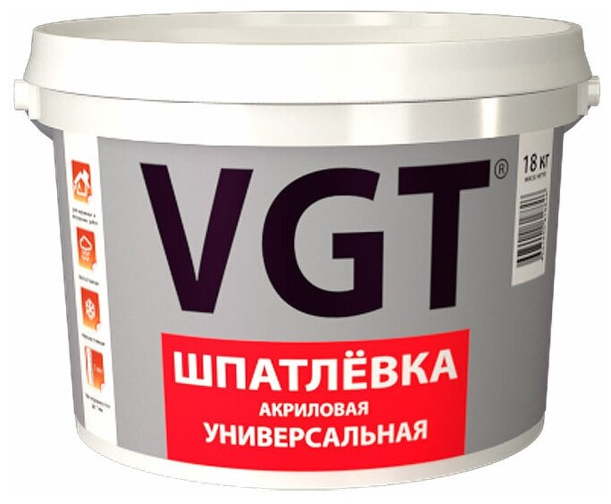 Шпатлевка акриловая универсальная VGT (18кг)