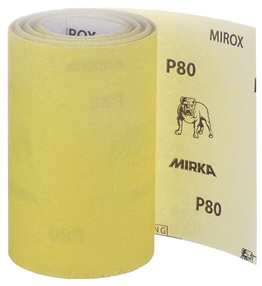 Наждачная бумага Mirox Mirka P80 желтая 115 мм 5 м