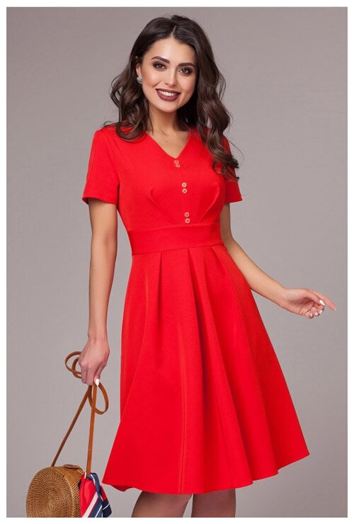 Платье CHARUTTI, повседневное, полуприлегающее, миди, размер 44, красный