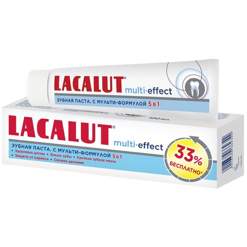 Зубная паста LACALUT Multi-effect, 100 мл, 148 г уход за полостью рта lacalut зубная паста multi effect