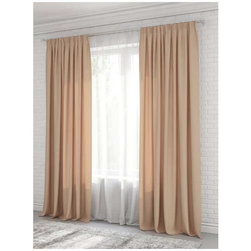 фото Комплект штор sola "анита", коричневый