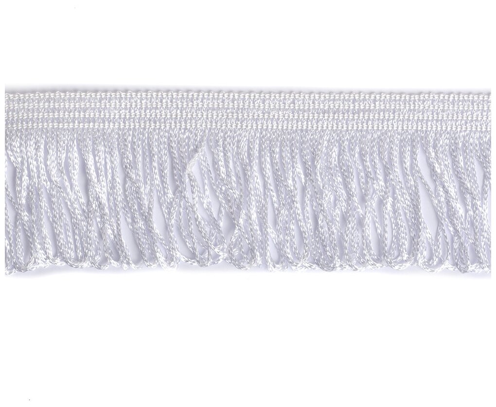 фото Бахрома 0390-1070 цв.6341 шир. 60мм цв. белый уп.10м