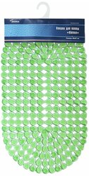 6804 Коврик с присосками для ванны "Капля" 38х67 см зеленый