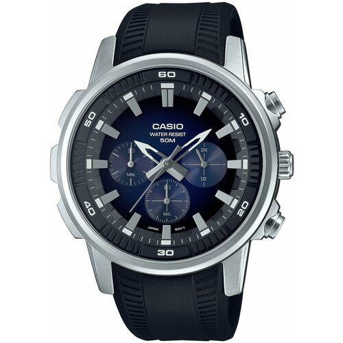 Наручные часы CASIO Collection MTP-E505-2A, черный, серебряный наручные часы casio collection mtp e505 2a