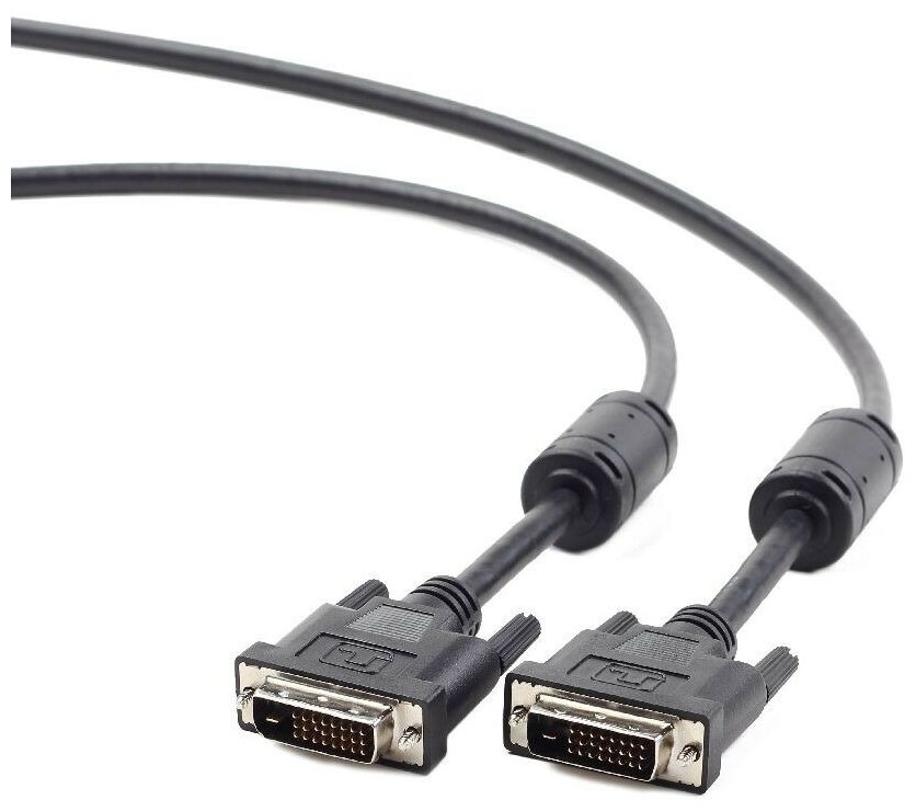 Кабель DVI-DVI 3.0м Dual Link Gembird экранированный ферритовые кольца черный CC-DVI2-BK-10M - фото №2