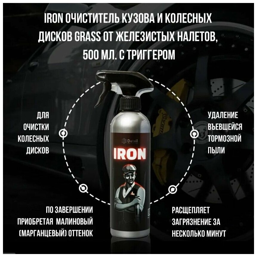Очиститель дисков IR "Iron" 500мл Detail - фото №18