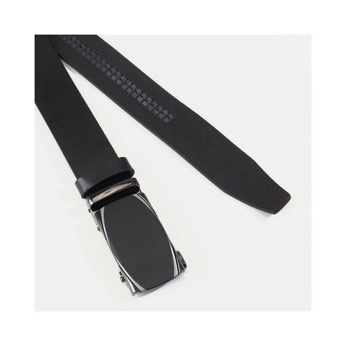 фото Ремень муж 06-01-03-03, 3,5*0,3*120 см, автомат, пряжка т-металл, черный qwen