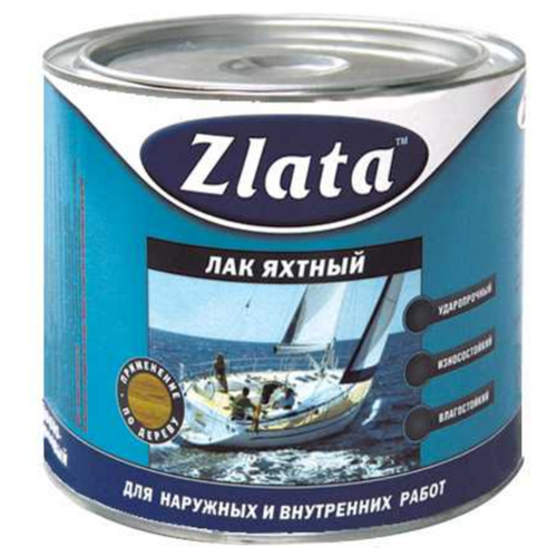 ZLATA Яхтный прозрачный, полуматовая, 0.9 кг, 0.9 л zlata лак яхтный zlata глянцевый 9 кг