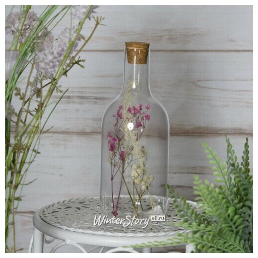 Kaemingk Декоративная бутылка Fleurs de Provence: Lilac 17 см, стекло 803765