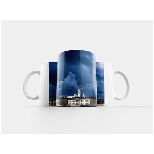 фото Кружка "город, городской пейзаж, облака" 320 мл lotsprints