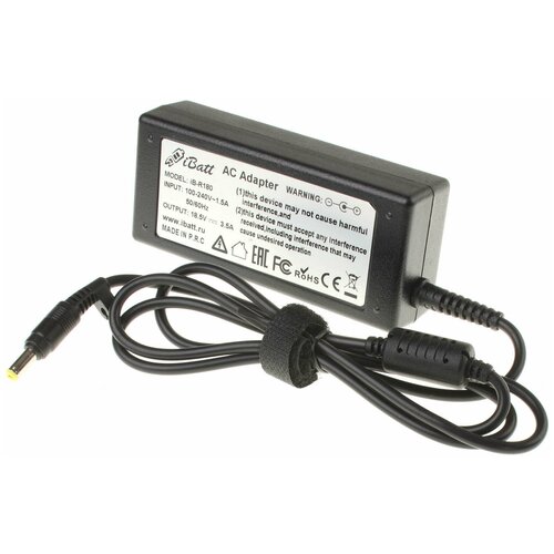 Блок питания iBatt iB-U3-R180 18,5V 3,5A, 65W, 4.8*1.7 mm для Asus L8400L, M5Ae, M5643, S5Ne, W2000V, Z80D, для HP-Compaq 6720s, nx6110, 6820s, G5000, nc6000, nc6220, nx8220, nc6120, nx5000, nx7000, nx6125, Mini 1100, nx9030, nc8230, блок питания anybatt 22 b1 461 19 5v 3 33a 65w разъём 4 8 1 7 mm для hp compaq ppp009c 677770 002 380467 001