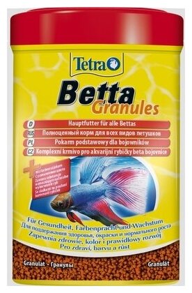 Tetra (корма) Корм для бойцовых рыб и других видов лабиринтовых гранулы Betta Granules 193680 0,005 кг 36362 (2 шт)